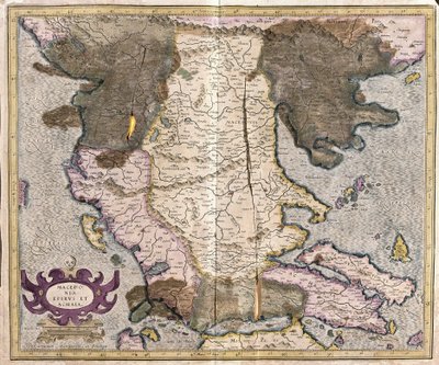 Macedonia i Grecja (grawerowanie autorstwa Gerardus Mercator