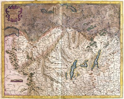Północne Włochy (grawerowanie autorstwa Gerardus Mercator