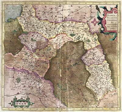 Pikardia, Szampan, Francja autorstwa Gerardus Mercator