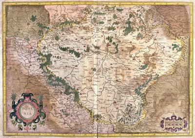 Praga, Czechy (grawerowanie autorstwa Gerardus Mercator