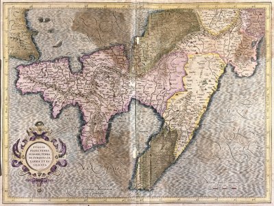 Apulia, Kalabria i Basilicata, Włochy (Grawerowanie autorstwa Gerardus Mercator