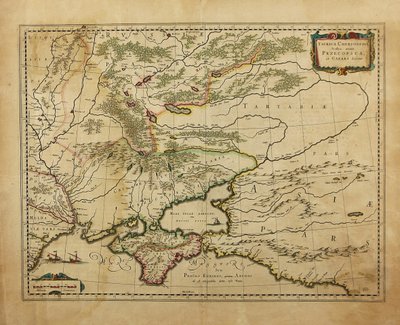 Chersonez Taurydzki. Mapa Krymu, 1595 autorstwa Gerardus Mercator