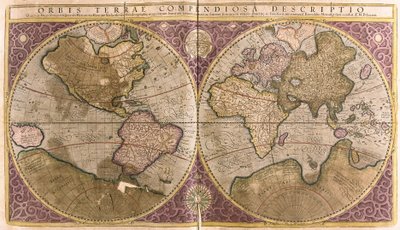 Globus (grawerowanie autorstwa Gerardus Mercator