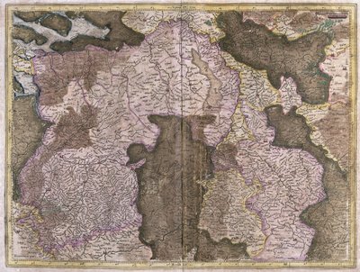 Bez tytułu mapa Brabancji: Belgia i Holandia (rycina autorstwa Gerardus Mercator