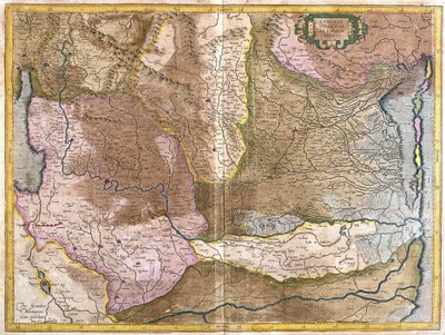 Werona, Vicenza i Padwa, Włochy (Grawerowanie autorstwa Gerardus Mercator