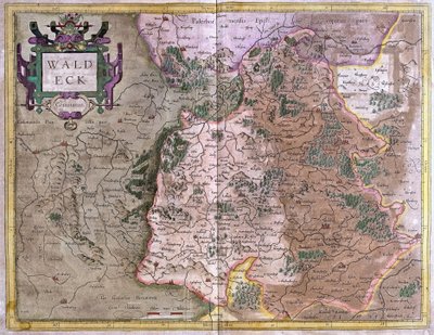 Waldeck (Hesja), Niemcy (Grawerowanie autorstwa Gerardus Mercator