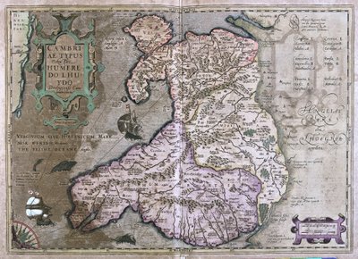 Walia, Wielka Brytania (grawerowanie autorstwa Gerardus Mercator