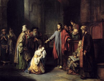 Chrystus i cudzołożnica, 1653 autorstwa Gerbrand van den Eeckhout