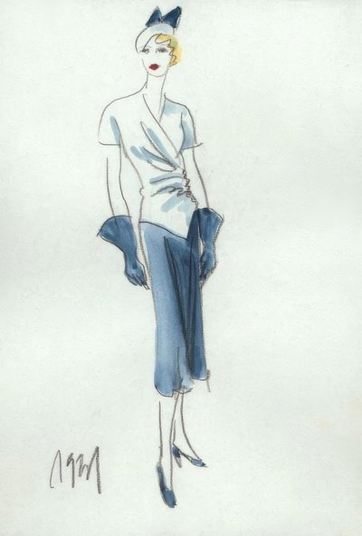 Moda damska 1931, spódnica i bluzka / G.Hartung autorstwa Gerd Hartung