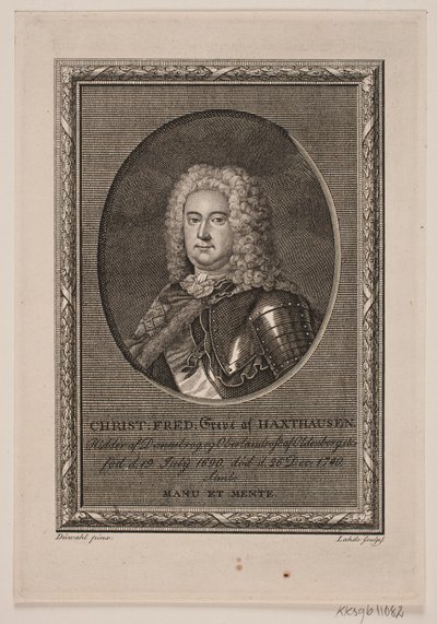 Christian Frederik hrabia Haxthausen autorstwa Gerhard Ludvig Lahde