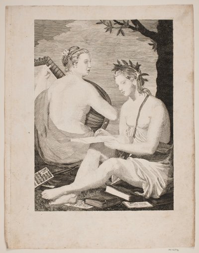 Terpsichore i Kalliope autorstwa Gerhard Ludvig Lahde