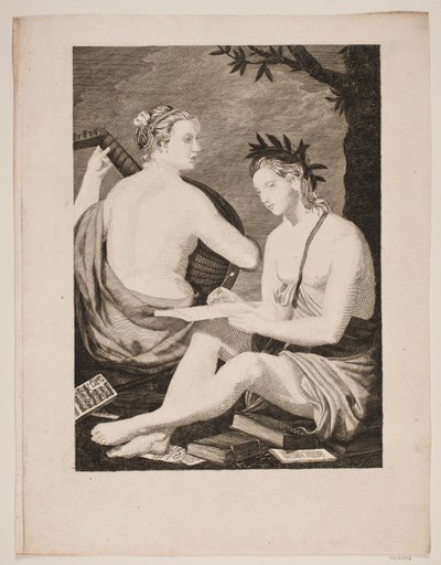 Terpsichore i Kalliope autorstwa Gerhard Ludvig Lahde