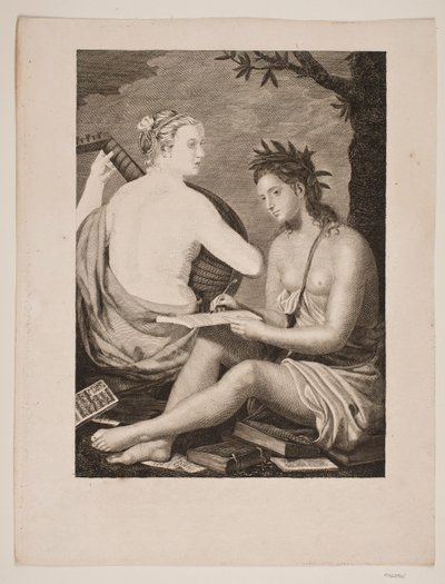 Terpsichore i Kalliope autorstwa Gerhard Ludvig Lahde