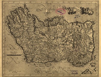 Irlandiae regnum. LOC 99446223 autorstwa Gerhard Mercator