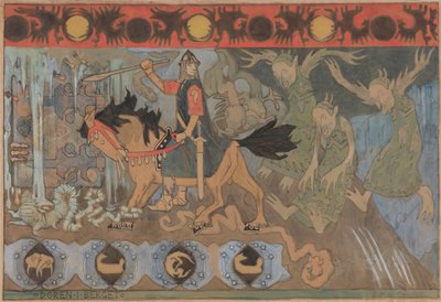 Drzwi w skale, 1895. autorstwa Gerhard Munthe