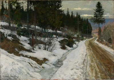 Zima w Nittedal autorstwa Gerhard Munthe