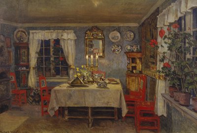 Wnętrze z salonu artysty autorstwa Gerhard Peter Frantz Vilhelm Munthe