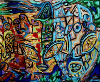 Alien Abstract, 2019 (olej na płótnie) autorstwa Gerhardt Isringhaus