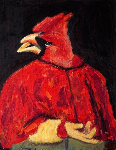 El Cardinal, 2020 (olej na płótnie) autorstwa Gerhardt Isringhaus