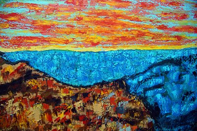Shiva Sunrise, 2022, olej na płótnie autorstwa Gerhardt Isringhaus