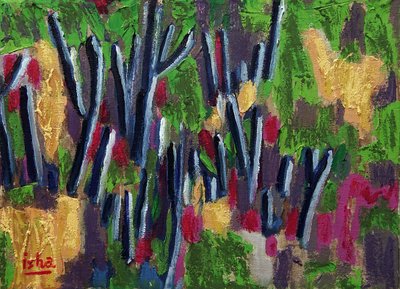 Spring Saguaros, 2018 (olej na płótnie) autorstwa Gerhardt Isringhaus