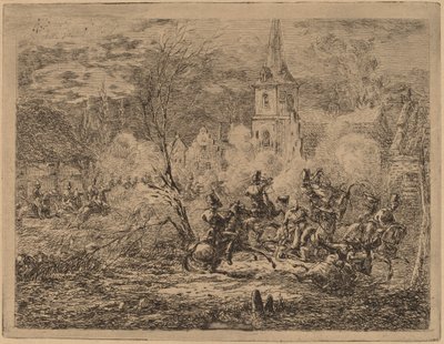 Zdobycie wioski autorstwa Gerhardus Emaus de Micault