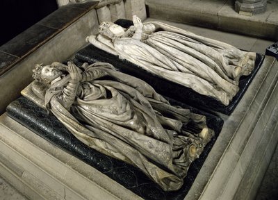 Podobizny Henryka II (1519-59) i Katarzyny Medycejskiej (1519-89) 1583 (marmur) autorstwa Germain Pilon