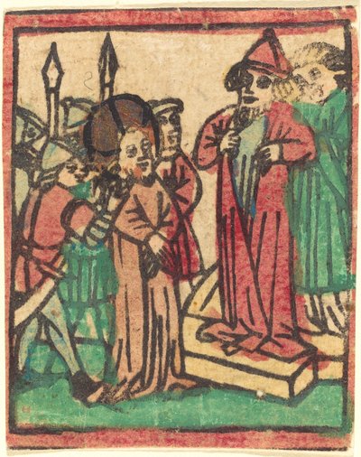 Kajfasz rozdziera swoje szaty autorstwa German 15th Century
