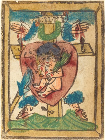 Dzieciątko Jezus w Najświętszym Sercu autorstwa German 15th Century
