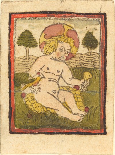 Dzieciątko Jezus z ptakiem autorstwa German 15th Century