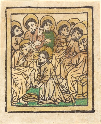 Chrystus myje stopy apostołom autorstwa German 15th Century