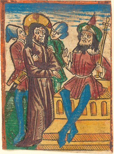 Chrystus przed Piłatem autorstwa German 15th Century