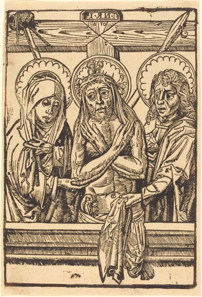 Chrystus między Marią i Janem autorstwa German 15th Century