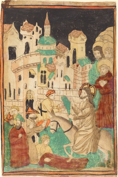 Wjazd Chrystusa do Jerozolimy autorstwa German 15th Century