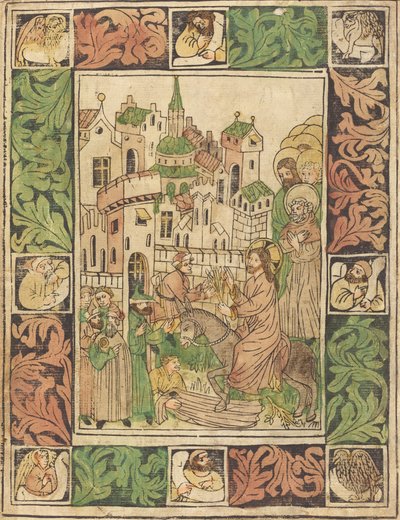 Wjazd Chrystusa do Jerozolimy autorstwa German 15th Century