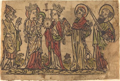 Madonna z Dzieciątkiem i Czterema Świętymi autorstwa German 15th Century