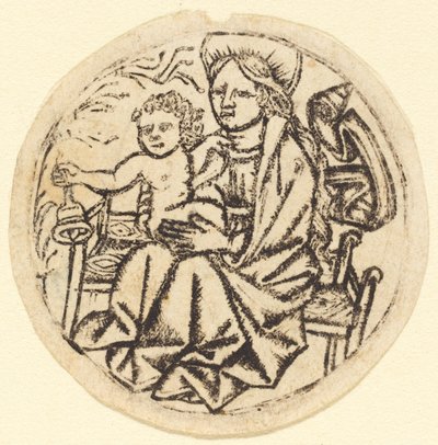 Madonna z Dzieciątkiem z Dzwoneczkiem autorstwa German 15th Century
