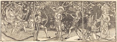 Święci Krzysztof, Sebastian i Roche autorstwa German 15th Century