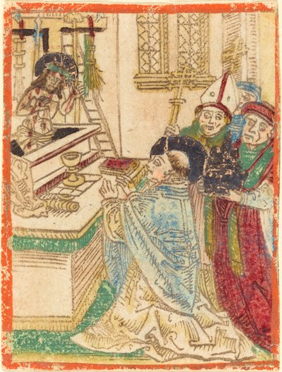 Msza św. Grzegorza autorstwa German 15th Century