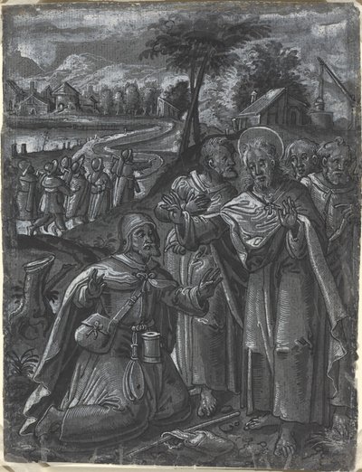 Chrystus spiera się z lekarzami [recto] autorstwa German 16th Century