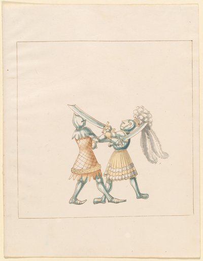 Freydal, Księga potyczek i turnieju cesarza Maksymiliana I: Walki na piechotę (potyczki) (Tom III): Tablica 154 autorstwa German 16th Century