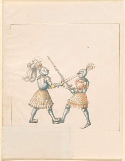 Freydal, Księga potyczek i turnieju cesarza Maksymiliana I: Walki na piechotę (potyczki) (Tom III): Tablica 158 autorstwa German 16th Century