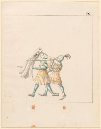 Freydal, Księga potyczek i turnieju cesarza Maksymiliana I: Walki na piechotę (potyczki) (Tom III): Tablica 165 autorstwa German 16th Century