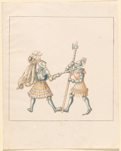Freydal, Księga potyczek i turnieju cesarza Maksymiliana I: Walki na piechotę (potyczki) (Tom III): Tablica 144 autorstwa German 16th Century