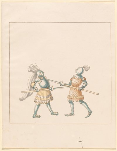 Freydal, Księga potyczek i turnieju cesarza Maksymiliana I: Walki na piechotę (potyczki) (tom III): płyta 148 autorstwa German 16th Century
