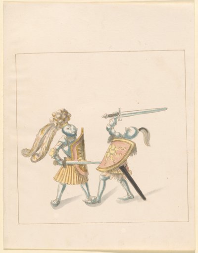 Freydal, Księga potyczek i turnieju cesarza Maksymiliana I: Walki na piechotę (potyczki) (tom III): płyta 161 autorstwa German 16th Century