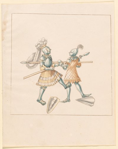 Freydal, Księga potyczek i turnieju cesarza Maksymiliana I: Walki na piechotę (potyczki) (tom III): płyta 151 autorstwa German 16th Century