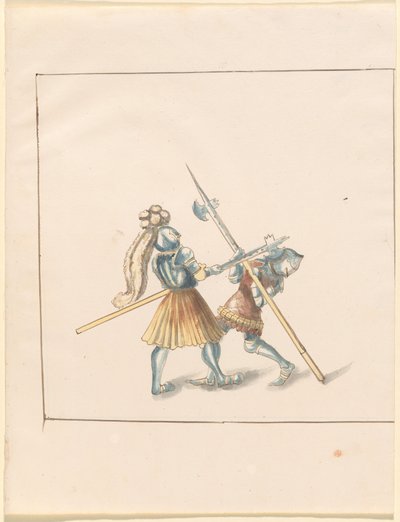 Freydal, Księga potyczek i turnieju cesarza Maksymiliana I: Walki na piechotę (potyczki) (Tom III): Tablica 142 autorstwa German 16th Century