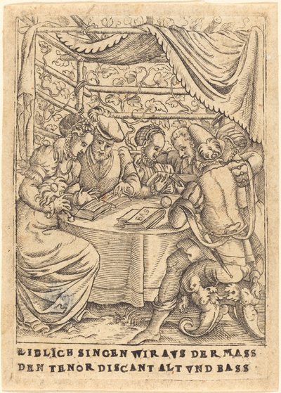 Z miłością śpiewamy tenorowy dyskant altowy i basowy z masażu autorstwa German 16th Century