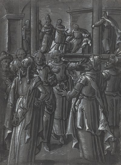 Arcykapłan przed Piłatem [verso] autorstwa German 16th Century